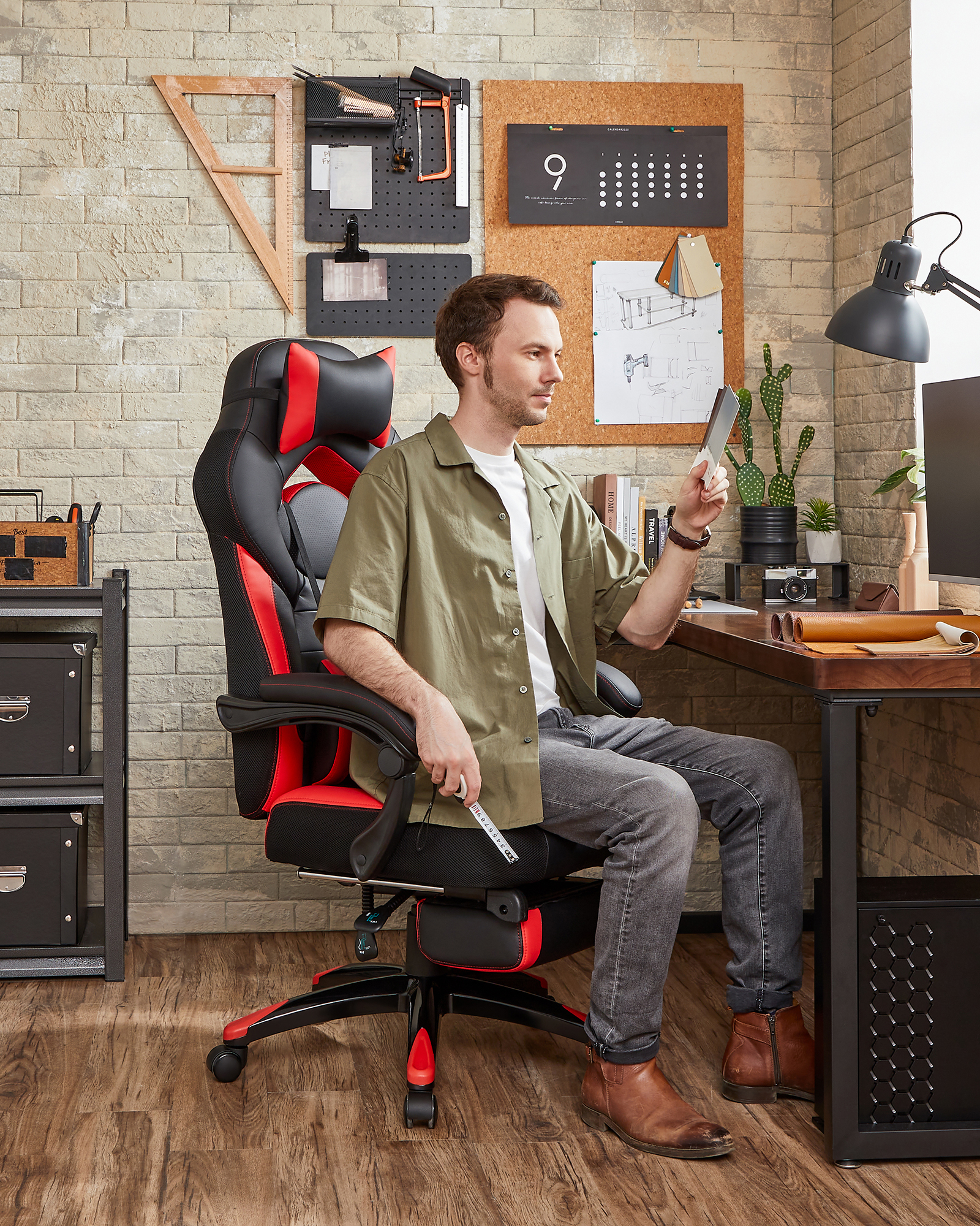 Songmics Home Office Hoogte Verstelbare Thuiskantoor Gaming Stoel Bureaustoel