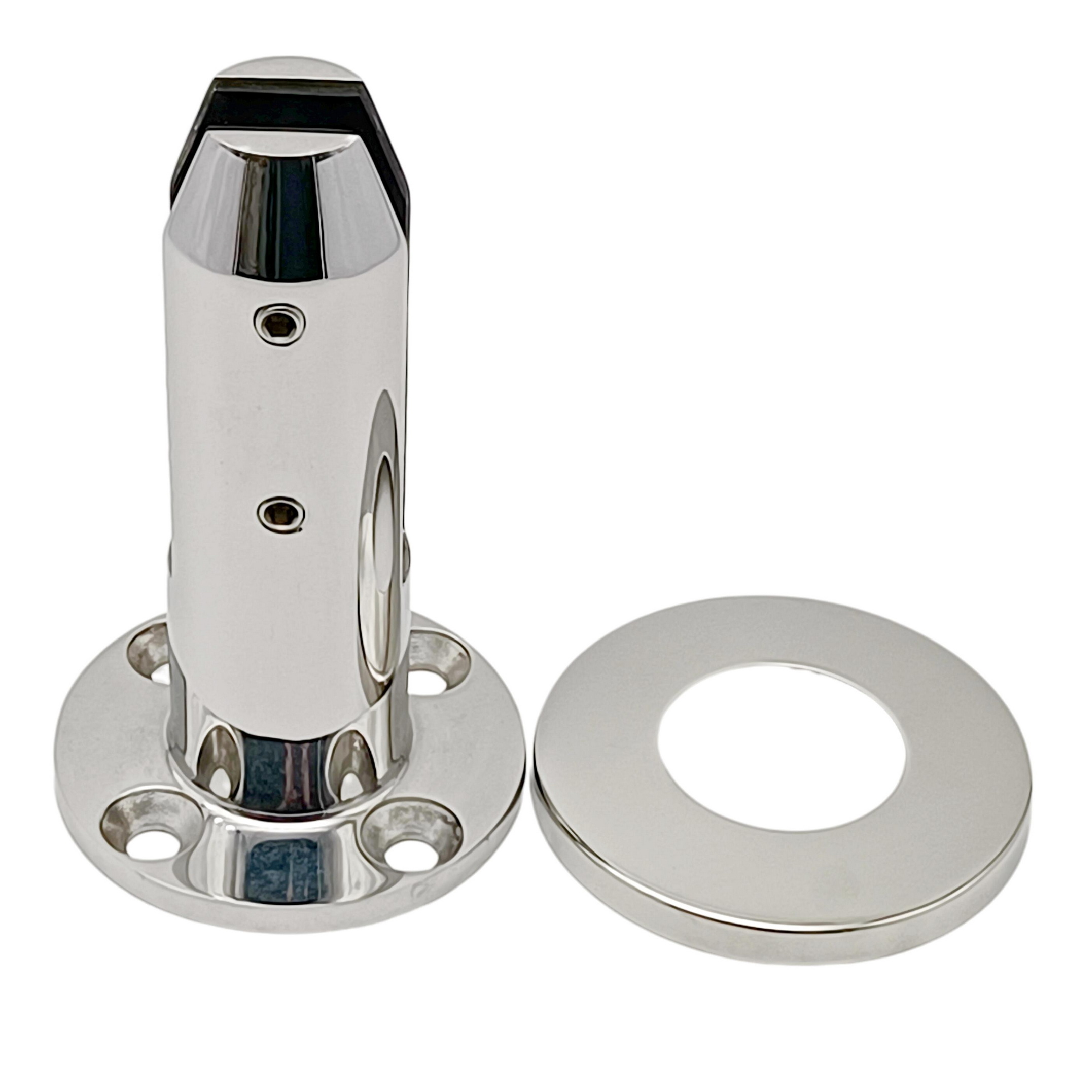 2205 스테인레스 스틸 프레임리스 계단 난간 유리 클램프, 풀 펜스 유리 난간, 둥근 유리 마개