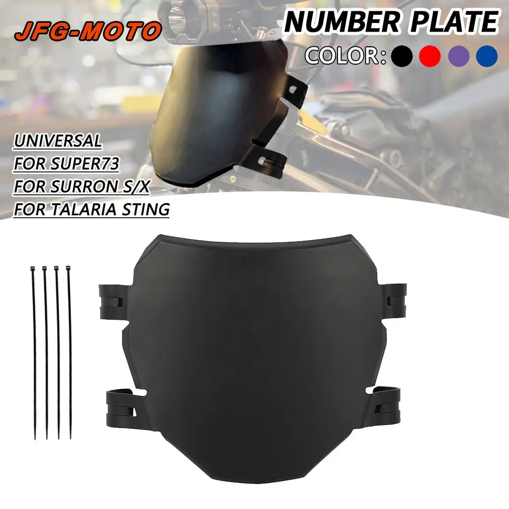 Placa de matrícula delantera para Talaria Sting Stark Varg, accesorios para motocicleta, placa de registro para bicicleta eléctrica Surron Lightbee S/X