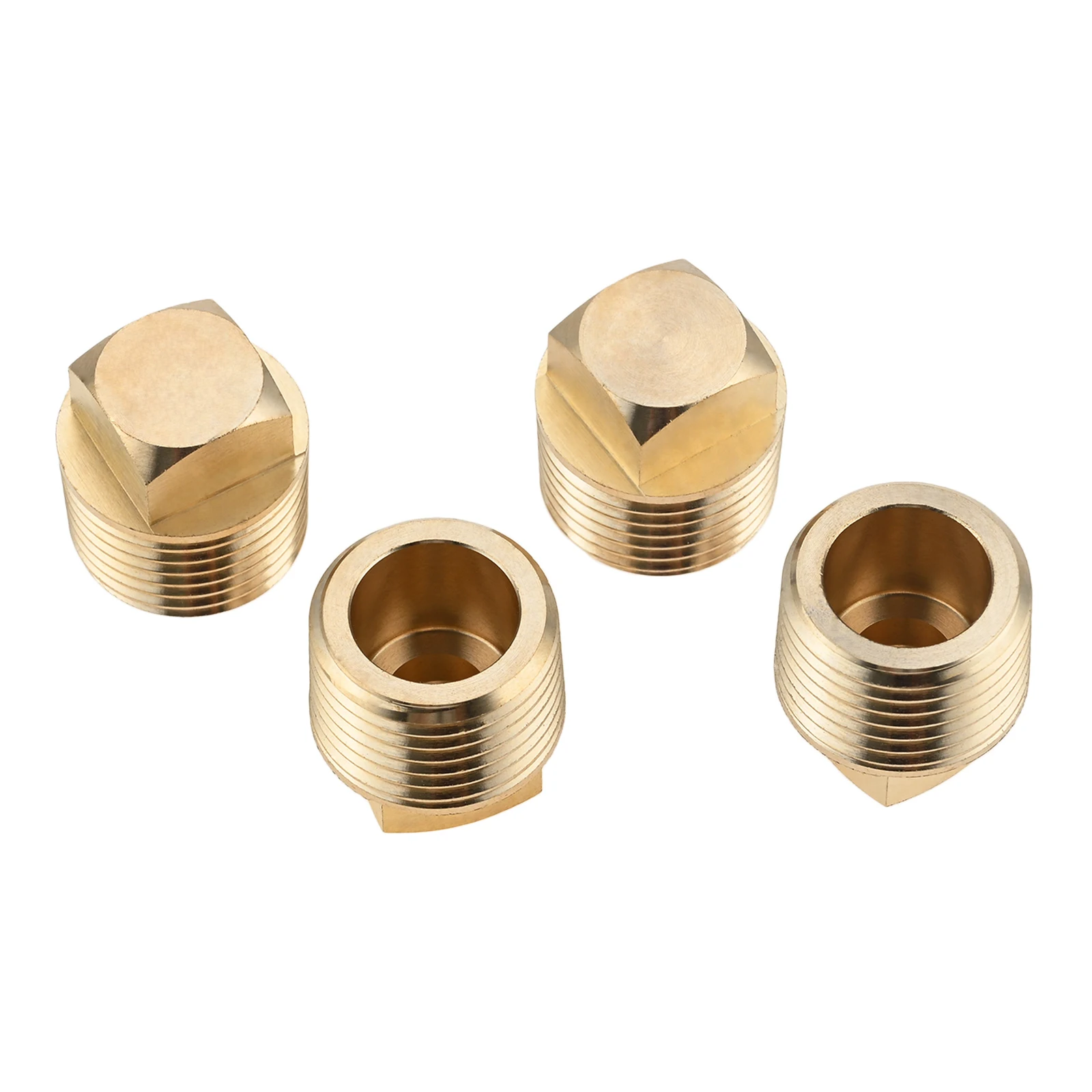 4 Stück 1/2 "Npt Gar board Boot Ablass schraube Messing kern Stecker Rohr und Rohr verschraubungen mit Vierkant kopf für Boot, Gas, Ablass schraube
