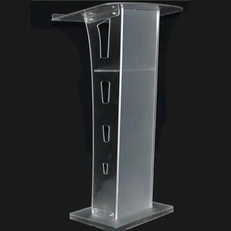 Pódio acrílico transfronteiriço, pódio de conferência, plexiglass, discurso de premiação, suporte de emissão, mesa de boas-vindas de hotel, host