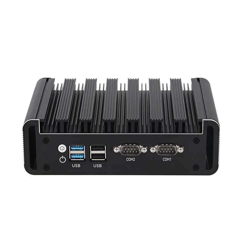 Безвентиляторный мини-промышленный ПК Intel N100 2x Ethernet 2x COM DB9 RS232 2x HDMI2.0 1*DP 4*USB WiFi Windows10/11 Linux