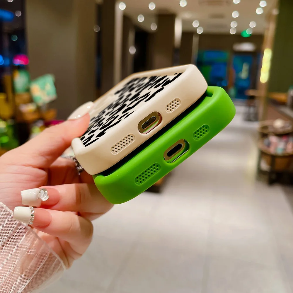 Funda de teléfono con estampado de leopardo INS para iPhone 11, funda suave de silicona mate para iPhone 13, 14, 12, 16 Pro, 15 Pro Max, XR, XS X 7, 8 Plus, SE