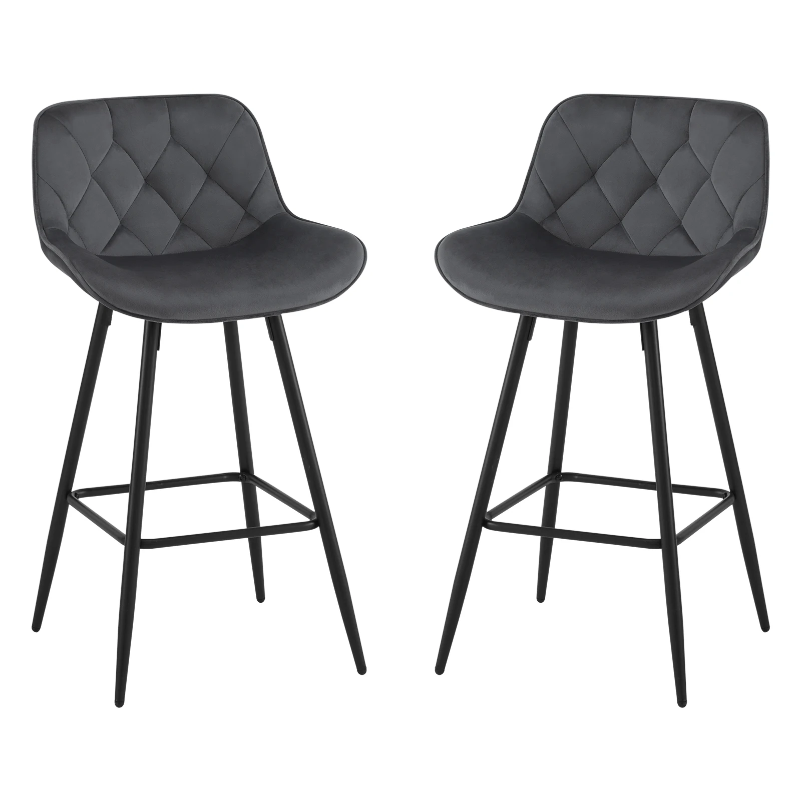 WOLTU 2 unids/set taburetes de Bar sillas de Bar de terciopelo con respaldo sillas de bistró ergonómicas taburete tapizado para Pub Bar cocina isla