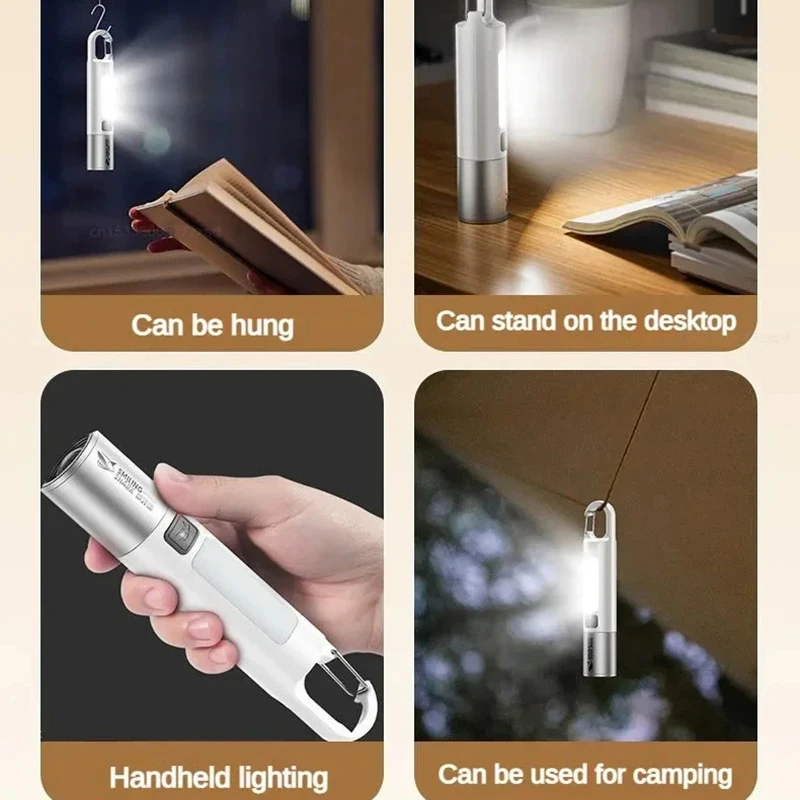 Linterna de luz fuerte Xiaomi Mijia, luz portátil para exteriores, foco Variable, lámparas de iluminación recargables multifuncionales para acampar