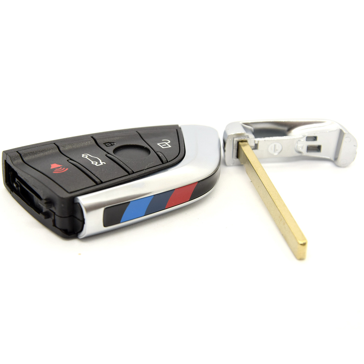 Tốt Nhất Chìa Khóa Xe Ô Tô Điều Khiển Từ Xa Thông Minh Vỏ Chìa Khóa Dành Cho Xe BMW Dao Thẻ BMW X5 X6 F15 X6 F16 G30 7 Series g11 X1 F48 F39, fob 3/ 4 Nút Đen