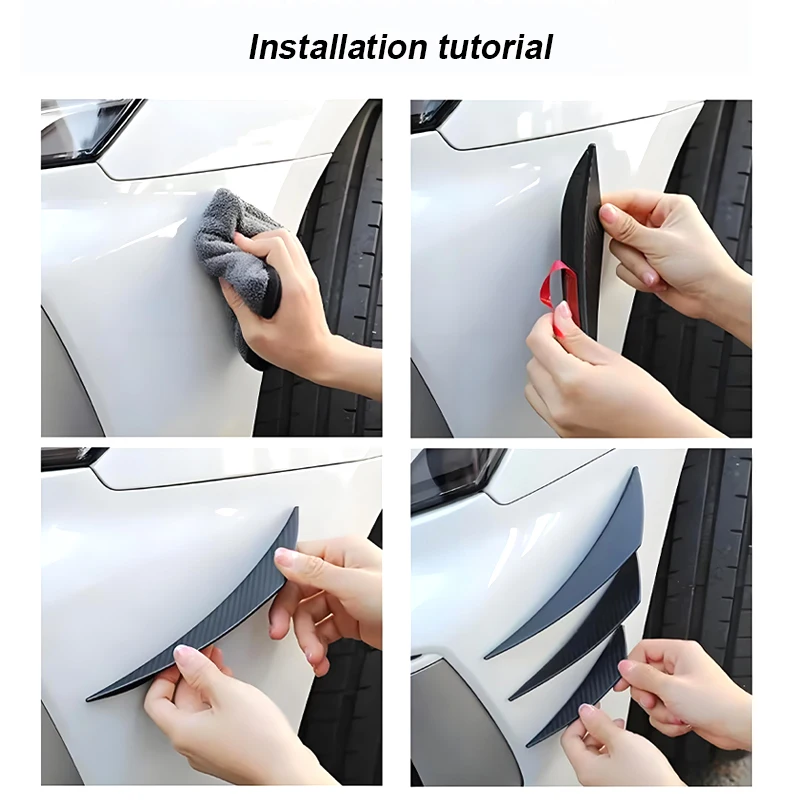 6 stücke Universal Frontschürze Lip Dekoration Diffusor Splitter Flossen Körper Spoiler Canards Wertigkeit Kinn Auto Tuning Canard