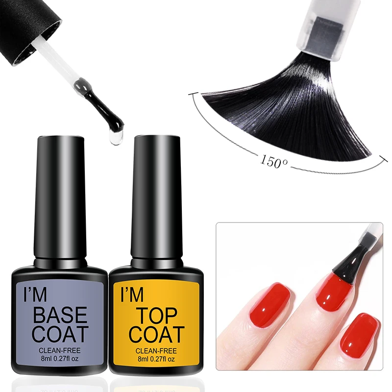 4 unids/set capa superior y capa Base Kit de esmalte de uñas de Gel transparente manicura semipermanente Soak Off LED juego de barnices de Gel UV