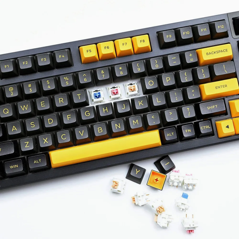 Interruptores Outemu, interruptor de teclado mecánico lubricado, 5 pines, silencioso, táctil, lineal, crema, azul, rosa, amarillo, personalizado, para juegos, RGB, MX