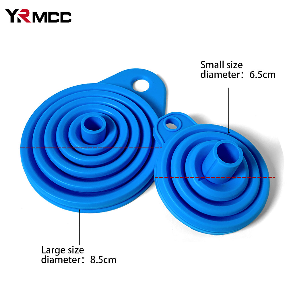 2 個折りたたみ車エンジン漏斗シリコーン液体漏斗ワッシャーエンジンオイルガソリン変更ツールオートバイ車のアクセサリー