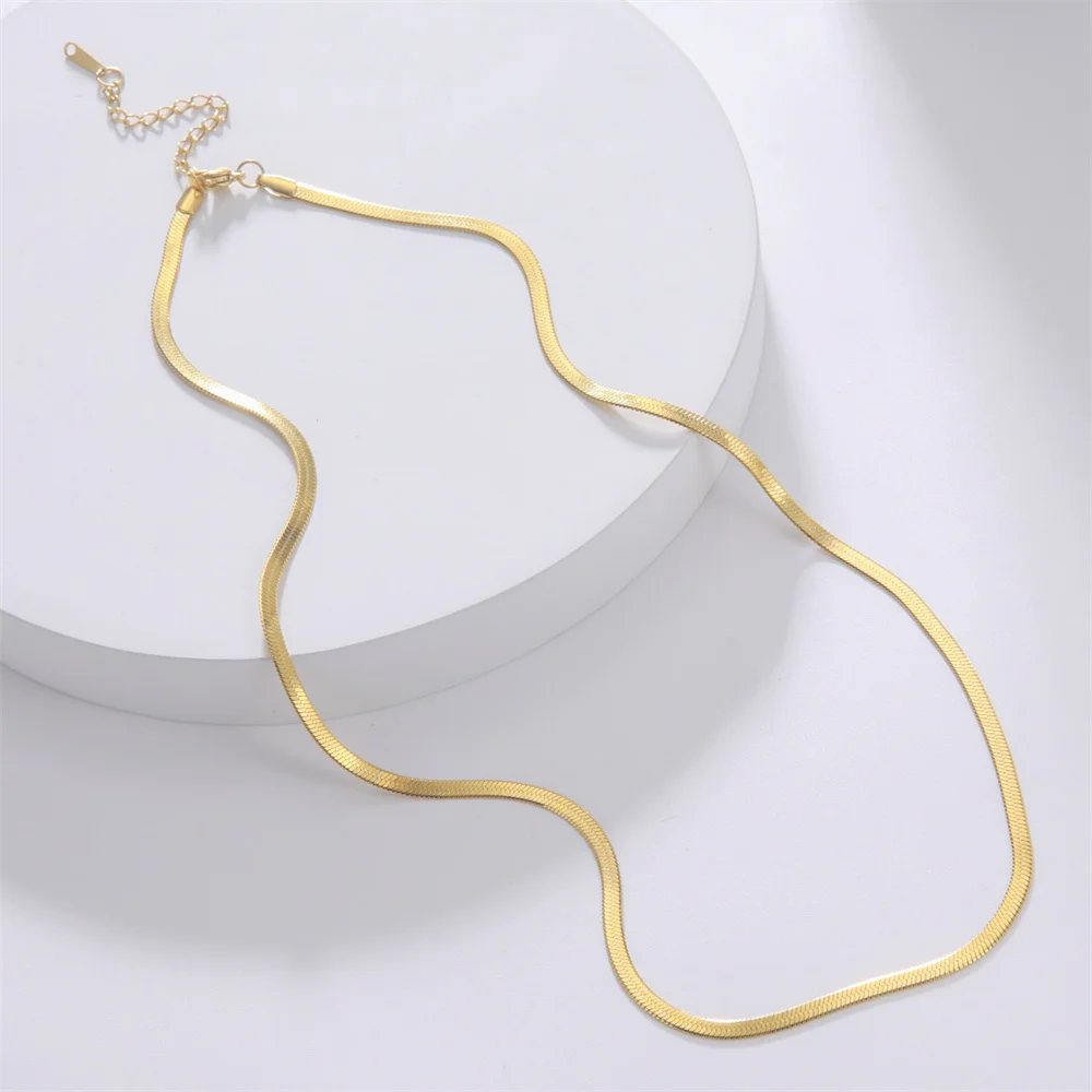 Skyrim Thép Không Gỉ Dây Chuyền Chuỗi Dành Cho Nữ Tối Giản Màu Vàng Vòng Cổ Choker Dây Xích 2023 Xu Hướng Món Quà Trang Sức Nóng