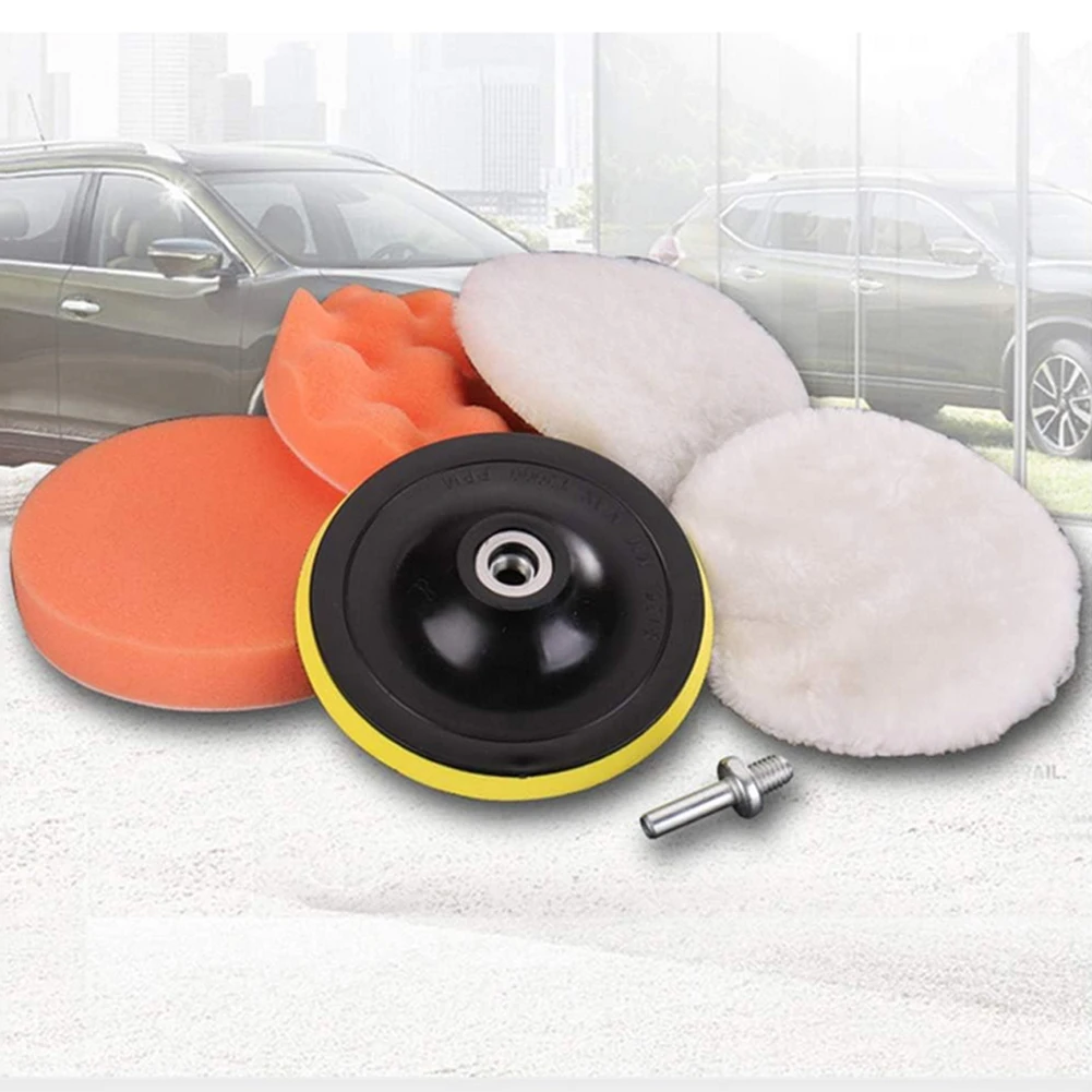 3/4/5 นิ้วรถ Polisher Pads ชุดขนสัตว์ Buffing Waxing ทําความสะอาดภาษาโปลิชคํานํากลับมาใช้ใหม่บัฟเฟอร์เจาะล้อขัดสําหรับ Auto ลบรอยขีดข่วน