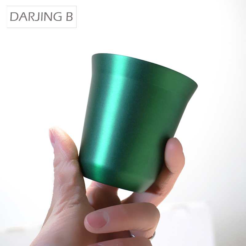 Cangkir Minuman Air Dingin 80/160Ml Portabel Dapat Digunakan Kembali untuk Pasangan Kekasih Keluarga Cangkir Bir Dinding Ganda Cangkir Pasangan Modern Baja Tahan Karat
