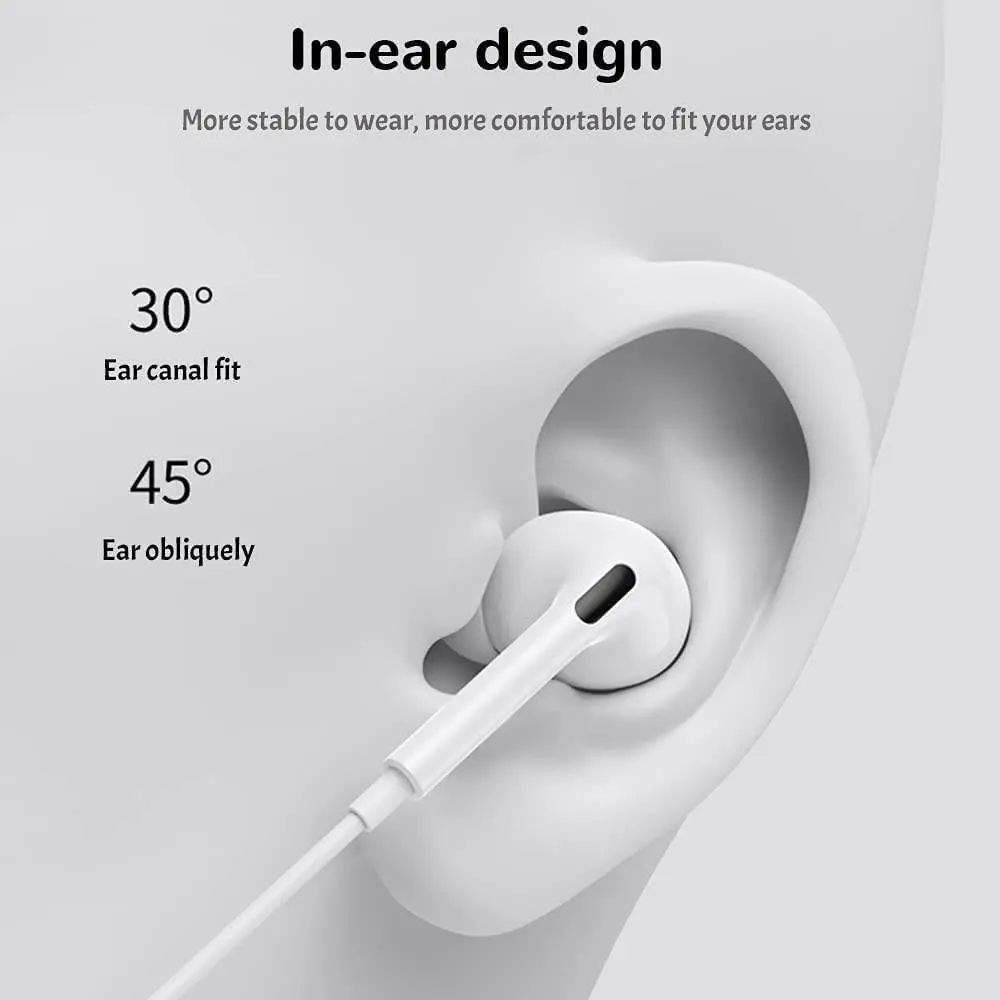 Para auriculares Apple para iPhone 15 14 13 12 11 Pro Max X 8 Plus auriculares Bluetooth con cable Accesorios
