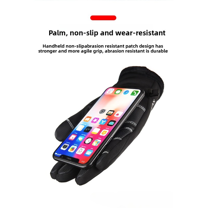 Rękawice motocyklowe Rękawice Moto Zimowe Termiczne Ocieplane Polarem Zimowe Wodoodporne Dotykowe Ekranowe Antypoślizgowe Rękawice Motocyklowe Do Jazdy Na Zewnątrz