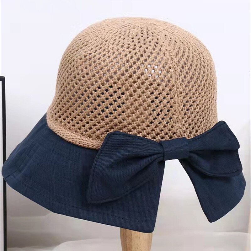 Clearance_New Kapelusz z filtrem przeciwsłonecznym na wiosnę i lato Moda dziecięca Kapelusz typu Bucket Składana kokardka Kapelusz przeciwsłoneczny Kapelusz z filtrem przeciwsłonecznym_Continuous upda
