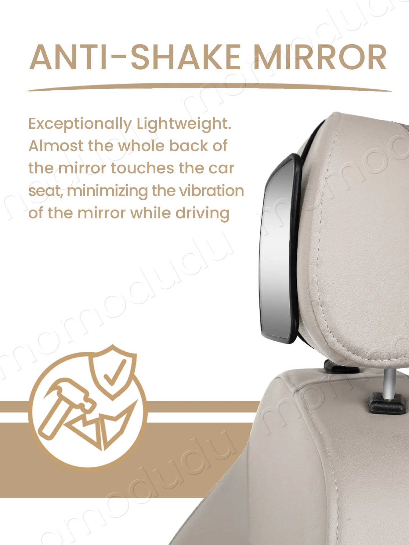 1 PC CRASH ทดสอบและได้รับการรับรอง Shatterproof รถเด็กกระจกสําหรับทารกด้านหลังกว้างขนาดใหญ่ Crystal CLEAR View