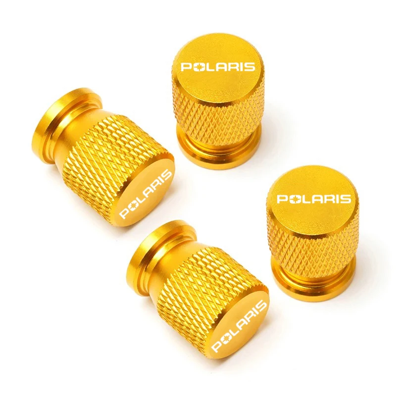 Tapas de válvula de neumático de rueda de coche, cubiertas de vástago de neumático, polvo de aire impermeable para accesorios de automóvil POLARIS, 4 Uds.