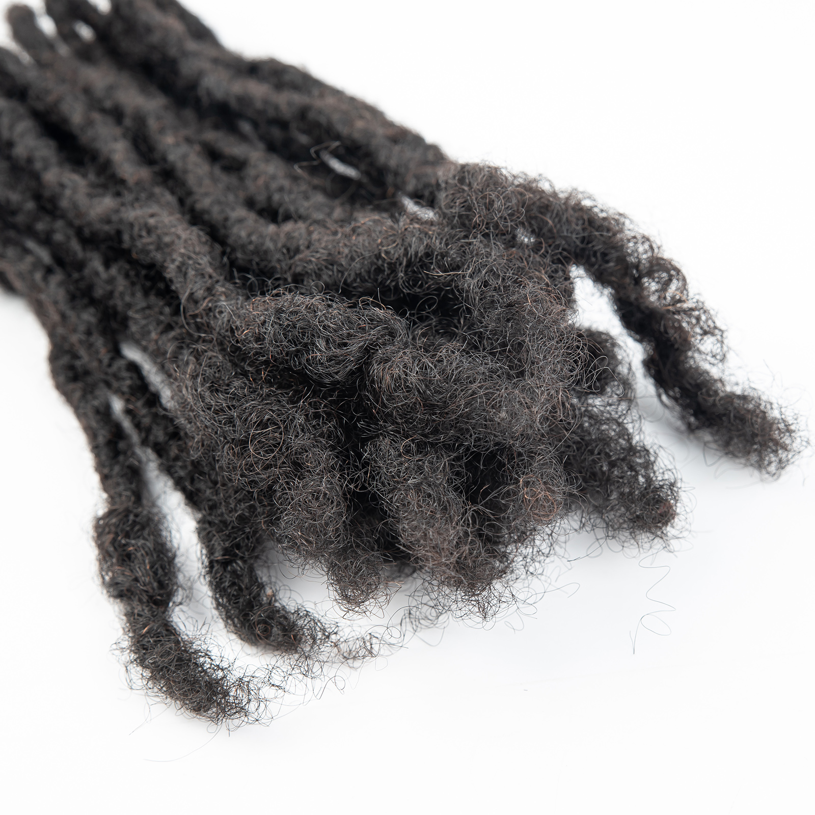 Loc Extension Echthaar, 0,6 cm Breite, 20,3 cm, 50 Stränge, handgefertigt, Dreadlock-Inter-Extension, Echthaar für Damen/Herren/Kinder