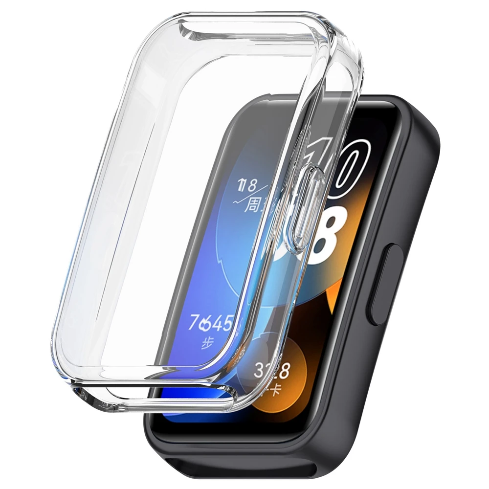 Soft TPU Case For Huawei Band 9 8 Accessories All-around Bumper Smart Watch Shell Cover For Huawei Band8 Band9 Screen Protector