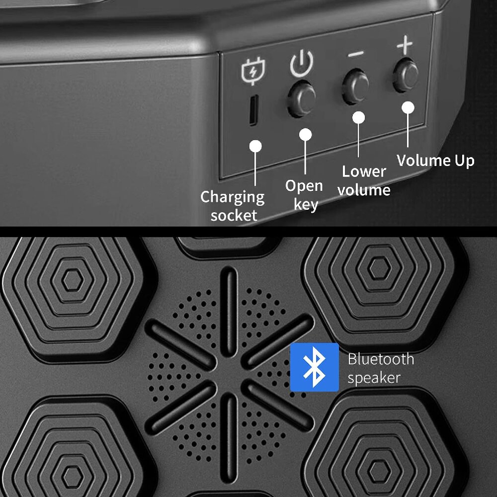 MAIBAO 성인용 음악 복싱 타겟 훈련 기계, 벽걸이 트레이너 킥 패드, 장갑 포함