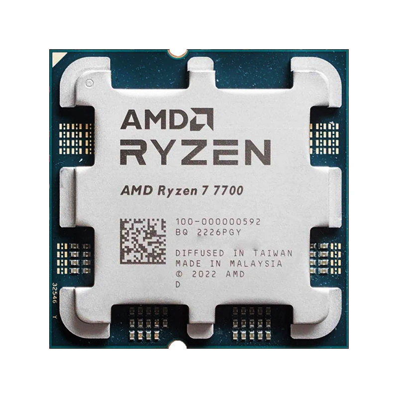 Procesador AMD Ryzen 7 7700 5,3 GHz 8 núcleos 16 hilos L3 = 32 MB de caché de juego 5NM DDR5 Socket AM5 CPU gráficos integrados R7 7700 sin ventilador
