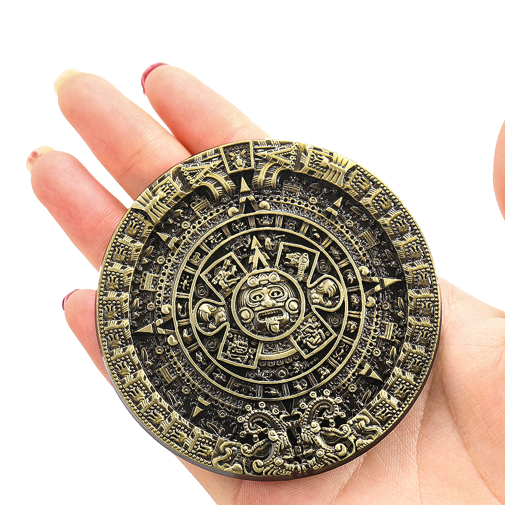 Aztec Solar Kalender Gürtel Schnallen Mysterious Alte Maya Zivilisation Muster Bund Schnalle für Männer Vintage-Schmuck Geschenke