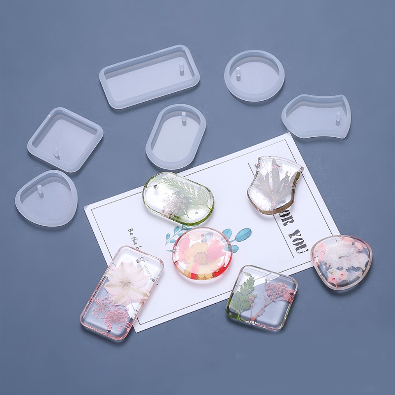 Treo được liệt kê Khuôn nhựa Epoxy Tự làm Khuôn silicon đục lỗ bằng nhựa pha lê UV