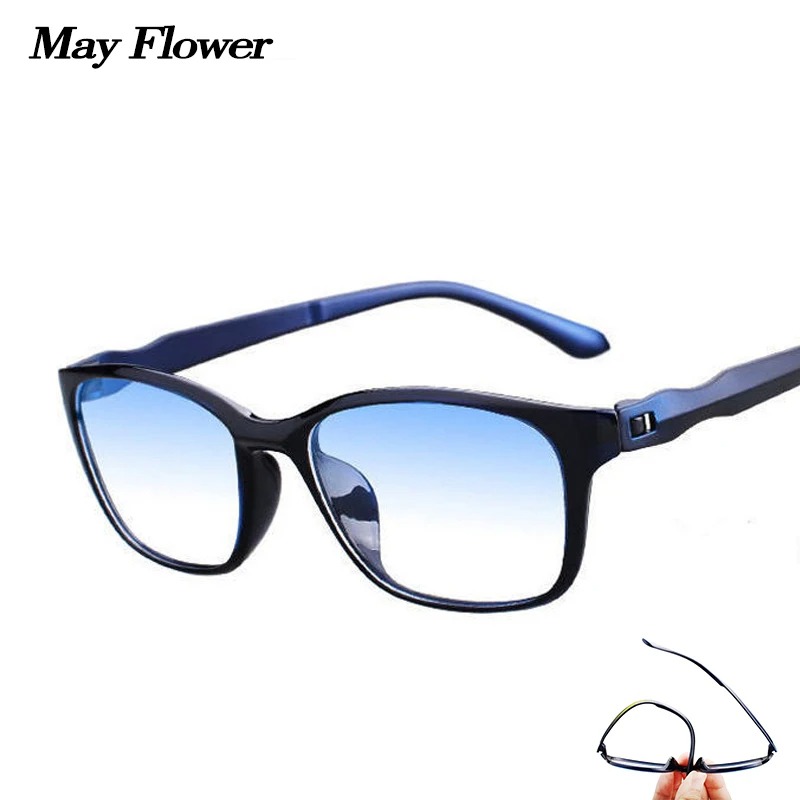 May Flower-gafas de ordenador antirayos azules TR90, montura de gafas para presbicia para hombres, gafas de lectura para mujeres, gafas de grado para hombres