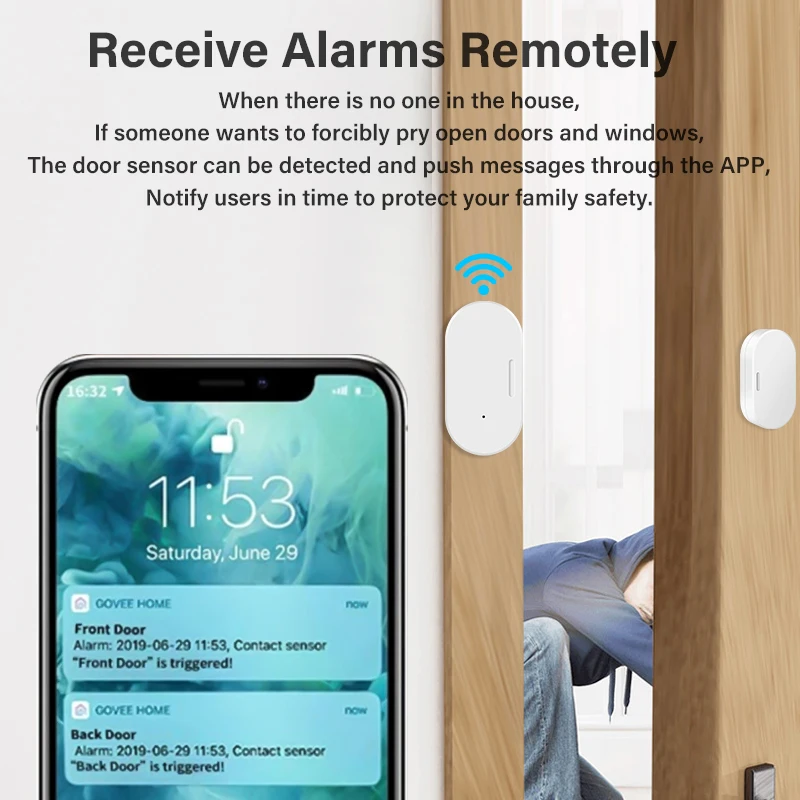 Tuya Zigbee 3,0 датчик двери, окна, умный дом, детектор открытия и закрытия двери, автоматизация умного дома через Alexa Google Zigbee2MQTT