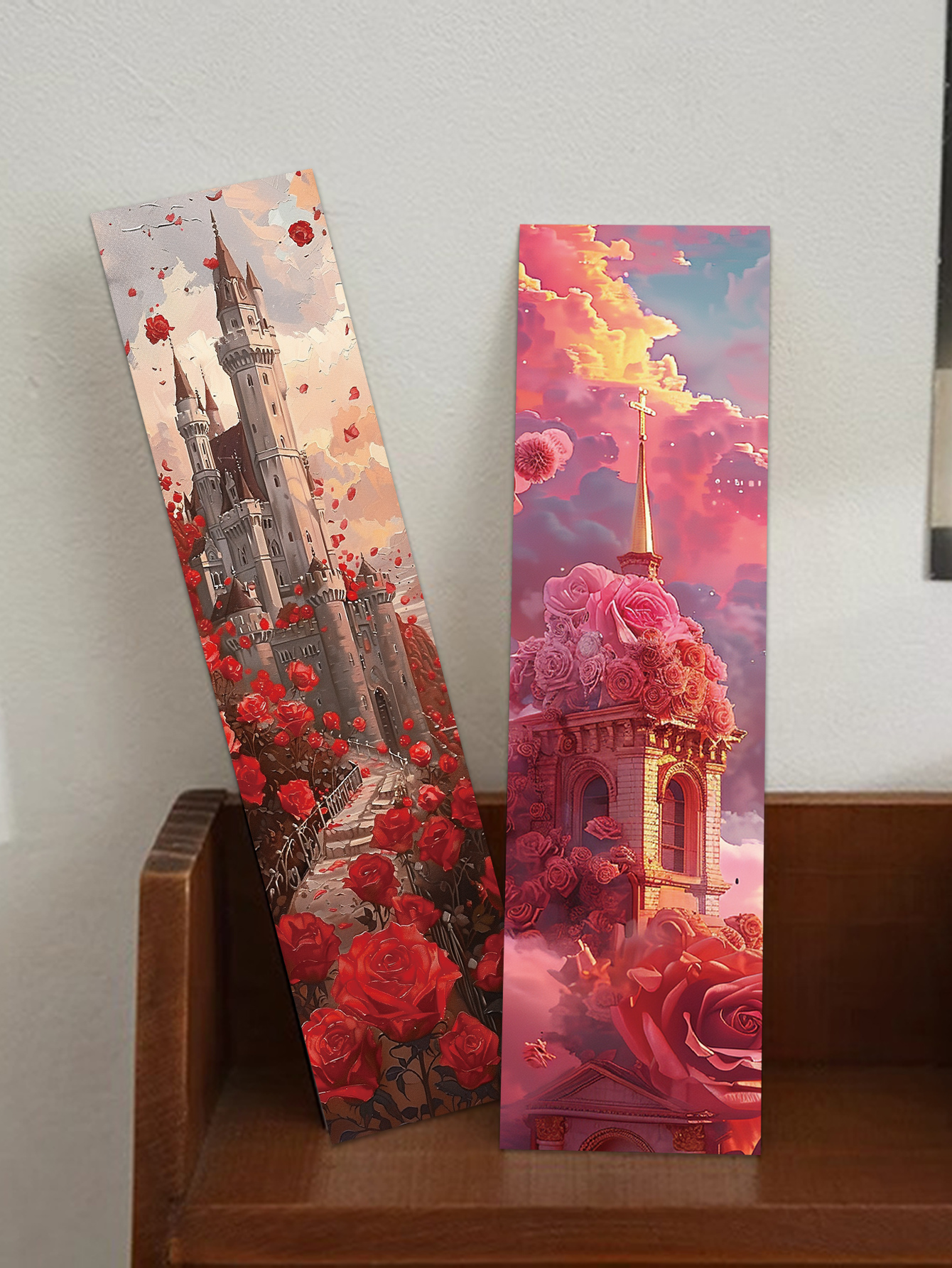 30pcs Rose Factory Bookmarks European and American Architecture Reading Books Annotations Student Supplies Message Cards