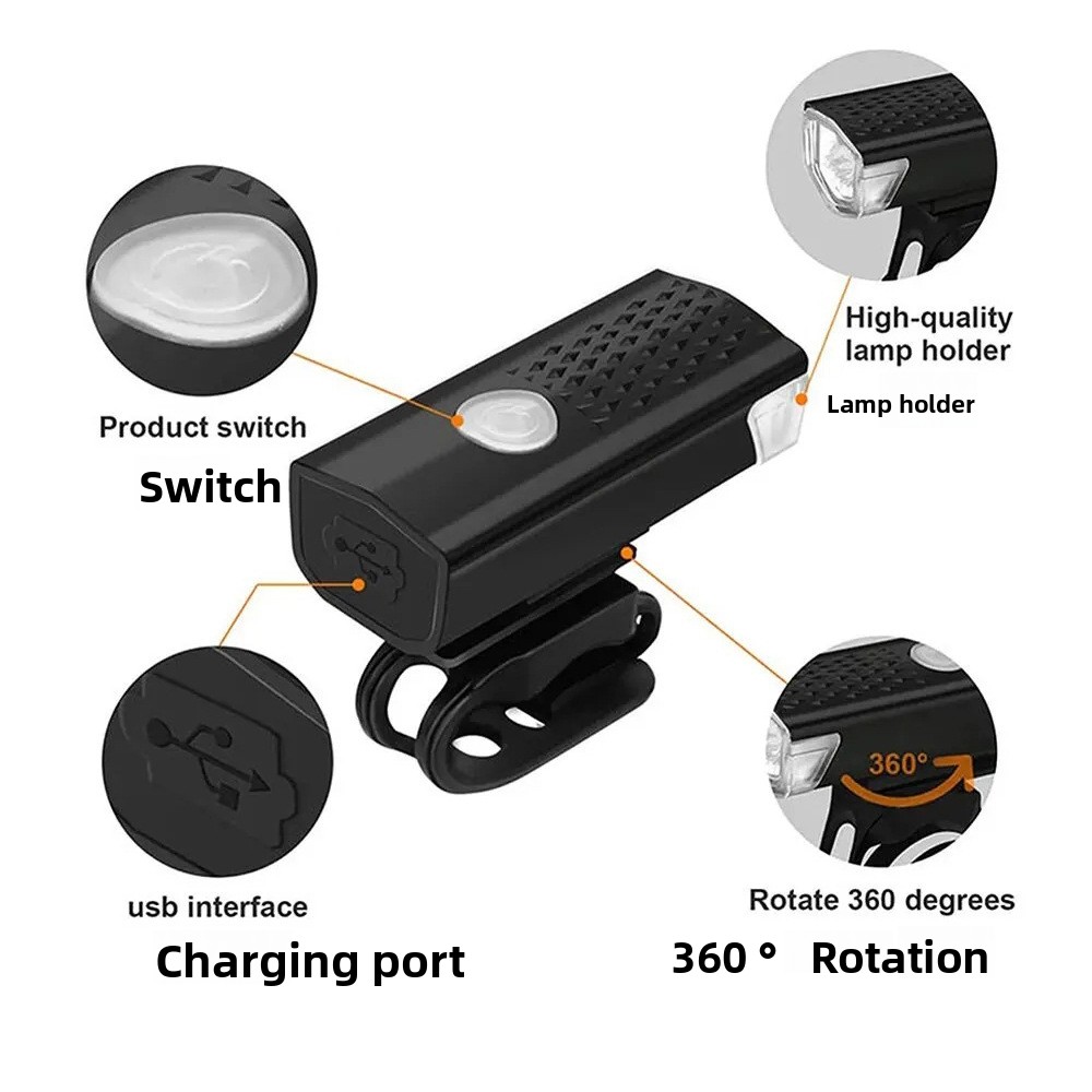 Bicycle Headlights Night Riding USB Charging LED Mountain Bike Bicycle Light Set 2255 Bicycle Lights
