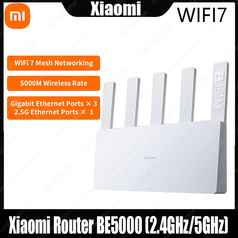 Nuevo enrutador Xiaomi Mijia BE5000 Wi-Fi 7 2,4/5GHz malla de doble frecuencia 2,5G puerto de red de alta velocidad IPTV amplificador de señal OFDMA