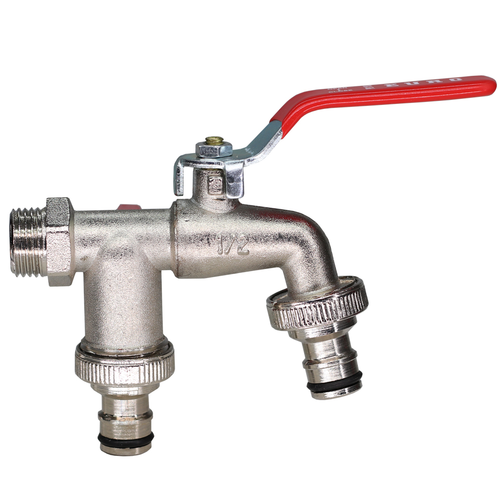 Attrezzi da giardino Rubinetto dell'acqua in ottone 1/2 "Esterno e interno Utilizzato Maniglia a leva di accensione/spegnimento facile Rubinetti di alimentazione per irrigazione Valvola a sfera