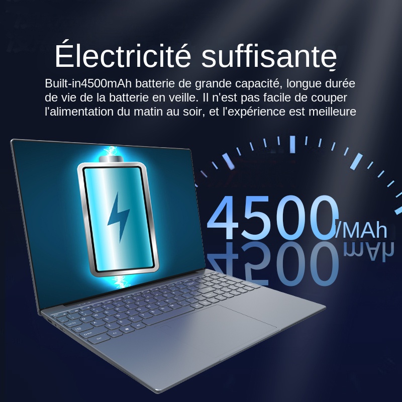 CARBAYTA-Ordinateur portable de jeu Intel N95, écran IPS 16 pouces, 16 Go de RAM, ordinateur d'apprentissage au bureau, Windows 10, 11 Pro