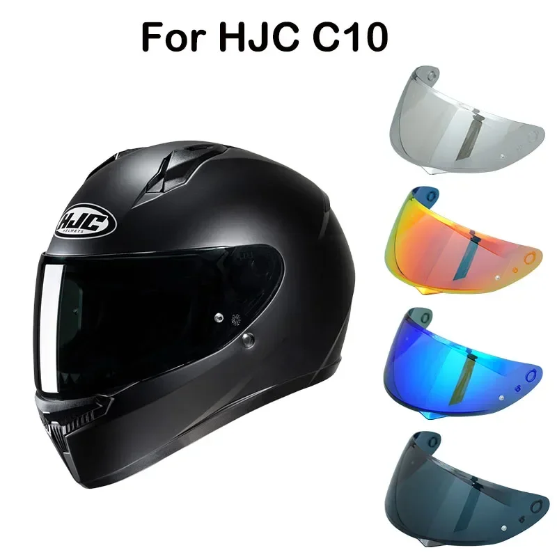 Moto รีไซเคิลหมวกกันน็อค Visor เลนส์สําหรับ HJC C10 เปลี่ยน Anti-UV Anti-Scratch ป้องกันฝุ่นกระจกรถจักรยานยนต์อุปกรณ์เสริม casque Moto