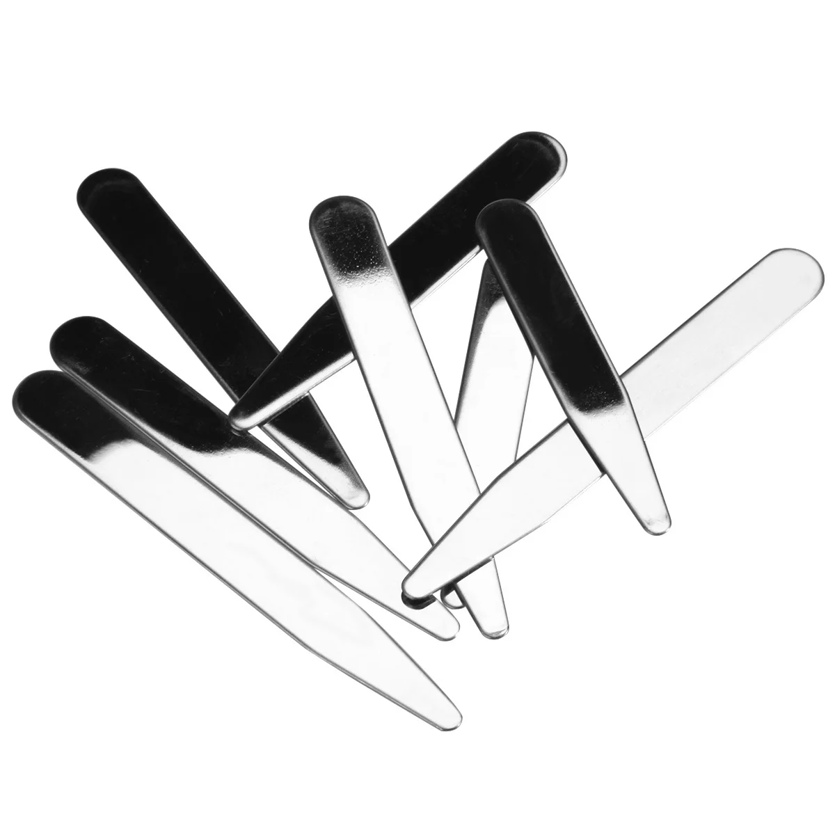 8 peças colarinho de metal permanece 2.2 2.5 2.7 3.0 Polegada camisa antiferrugem de aço inoxidável para coleiras de vestido durável reutilizável