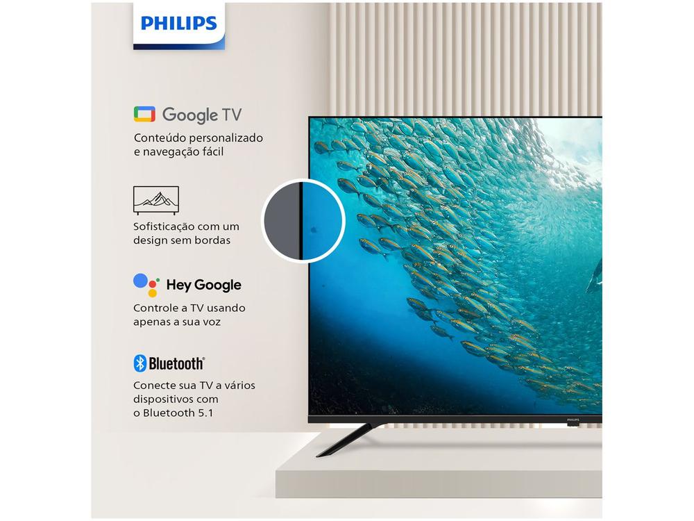 Smart TV 50" 4K UHD D-LED Philips Série 7019 50PUG7019/78 VA Wi-Fi Bluetooth Google Assistente 3 HDMI 2 USB