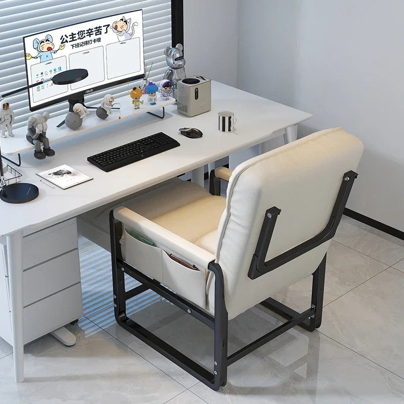 Reclining chair office lunch break folding chair computer chair can sit and lie down dual-purpose lazy sofa chair with backrest