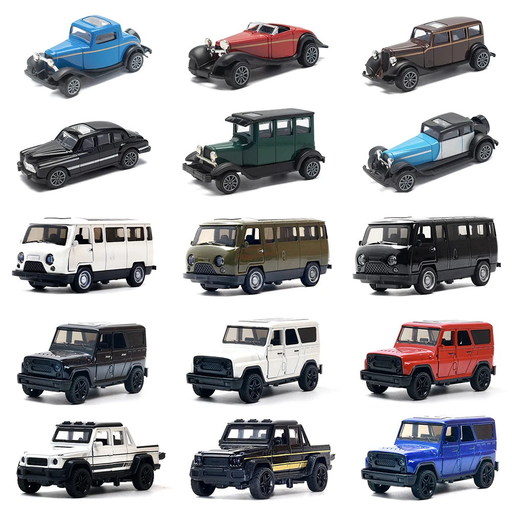 1:43 Винтажный фургон из сплава OFF ROAD PICK UP Литая под давлением модель автомобиля Классическая модель автомобиля с откатным механизмом Миниатюрная копия автомобиля для детей и взрослых