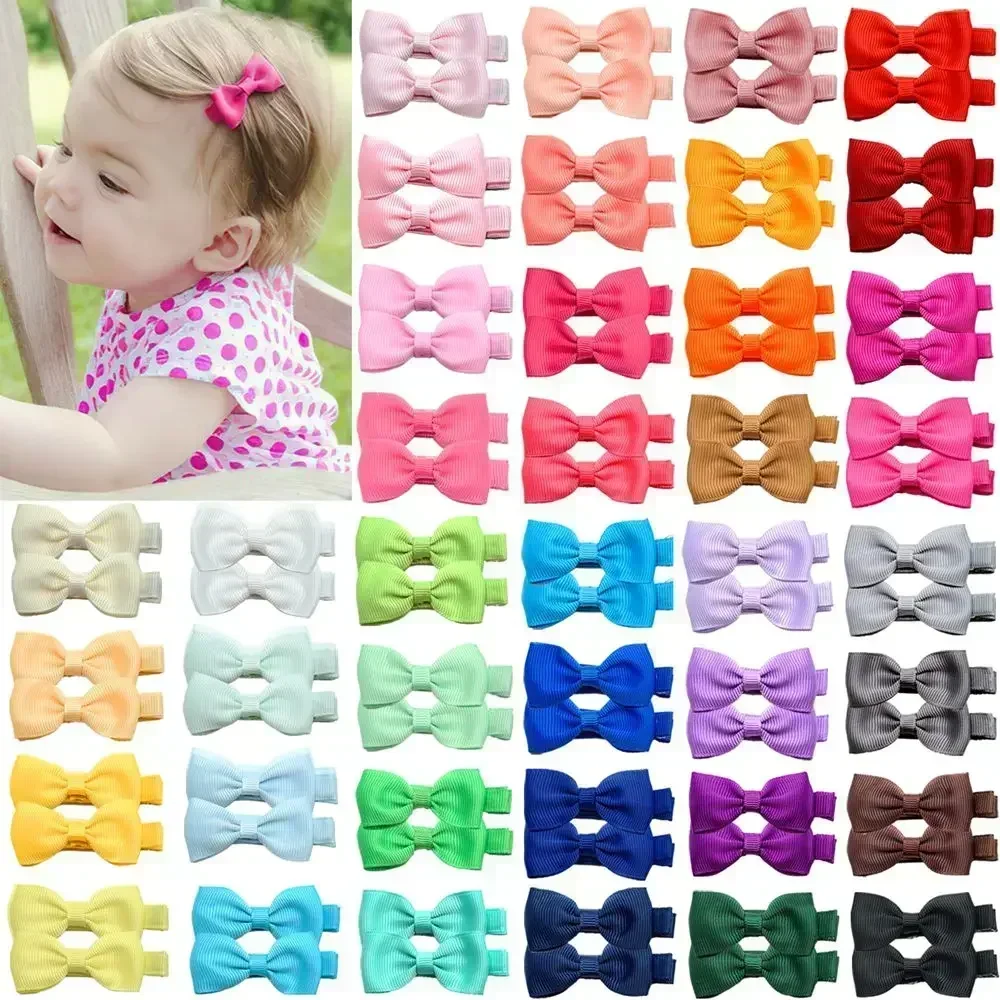 10 Cái/lốc Đồng Màu Grosgrain Ruy Băng Nơ Trẻ Em Kẹp Tóc Handmade Cung Tên Bé Gái Barrettes Kẹp Tóc Hình Đạo Cụ Quà Tặng