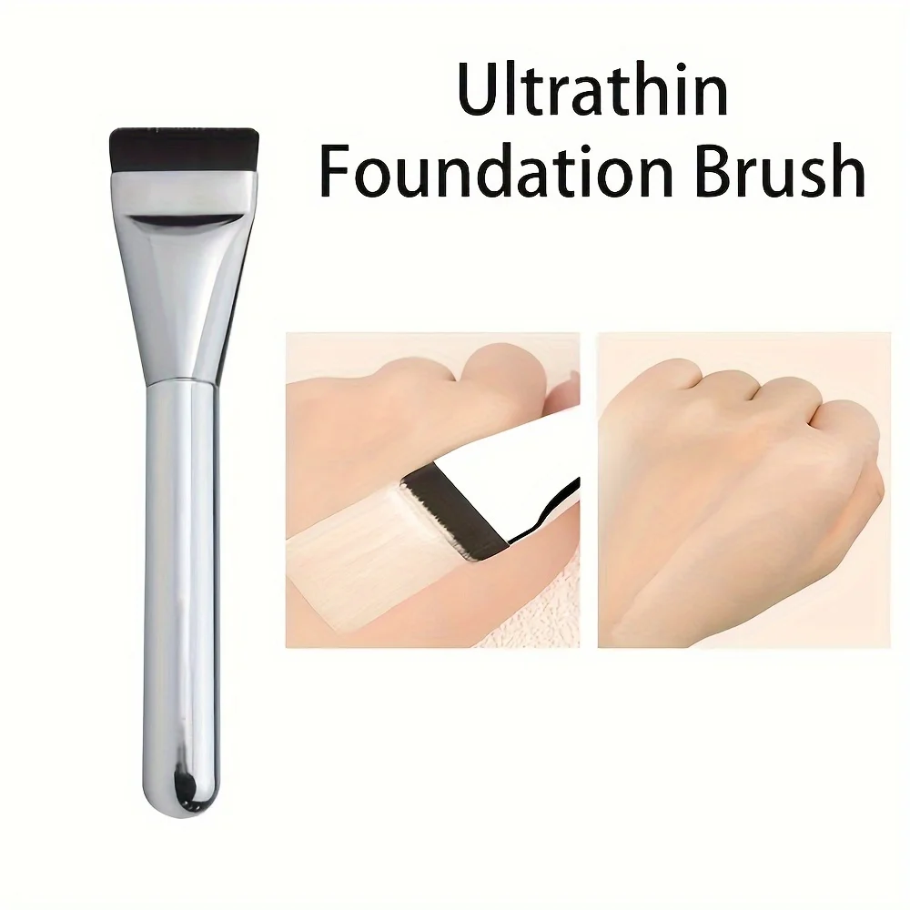 1/2 PC Multi-Use Foundation Ultra-Fine, Hypoallergenic NYLON Bristle Oval Foundation แปรง-เหมาะสําหรับ Face Contouring