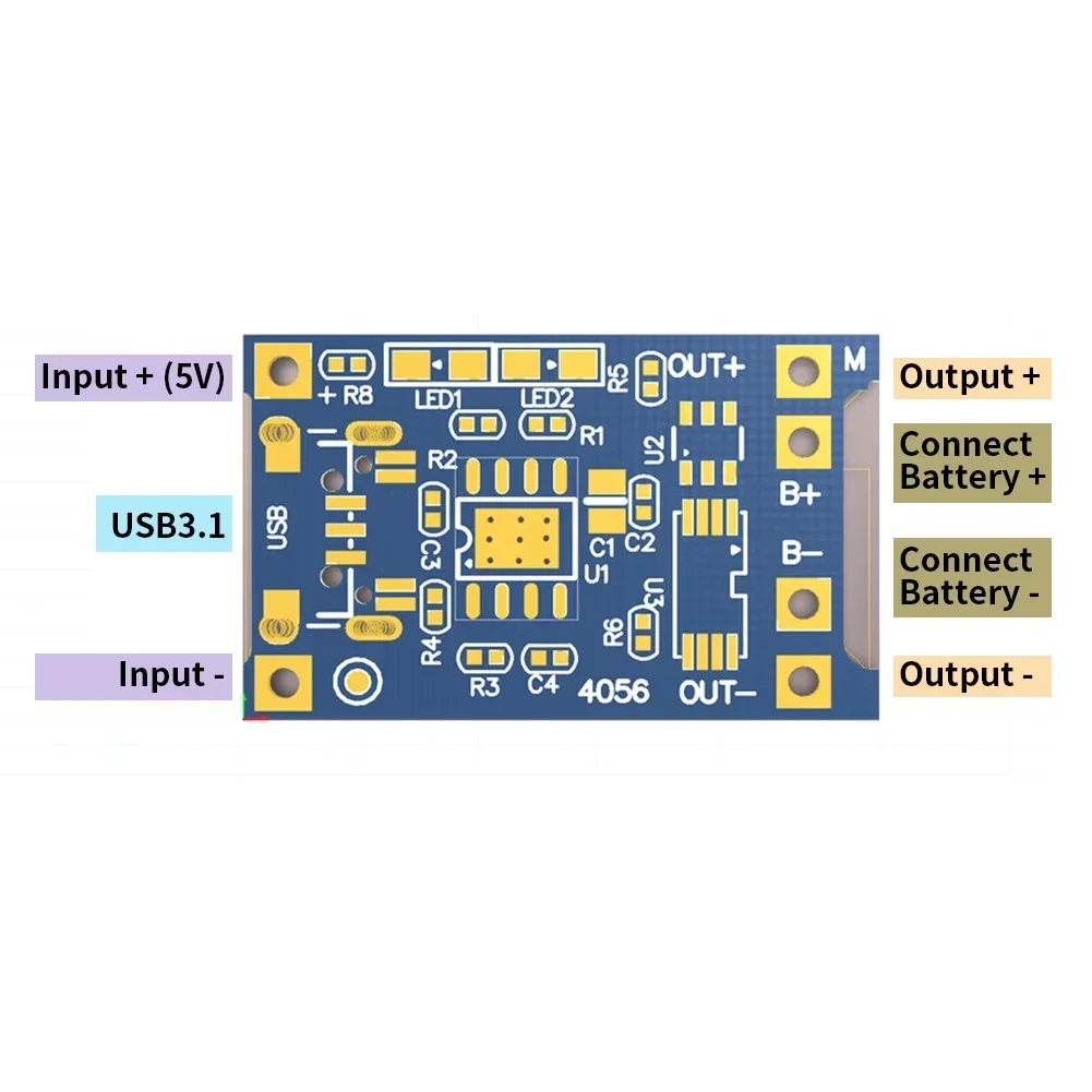 10 шт. Micro/TYPE-C/MINI USB 5 В 1A 18650 TP4056 модуль зарядного устройства для литиевой батареи зарядная плата с защитой двойные функции