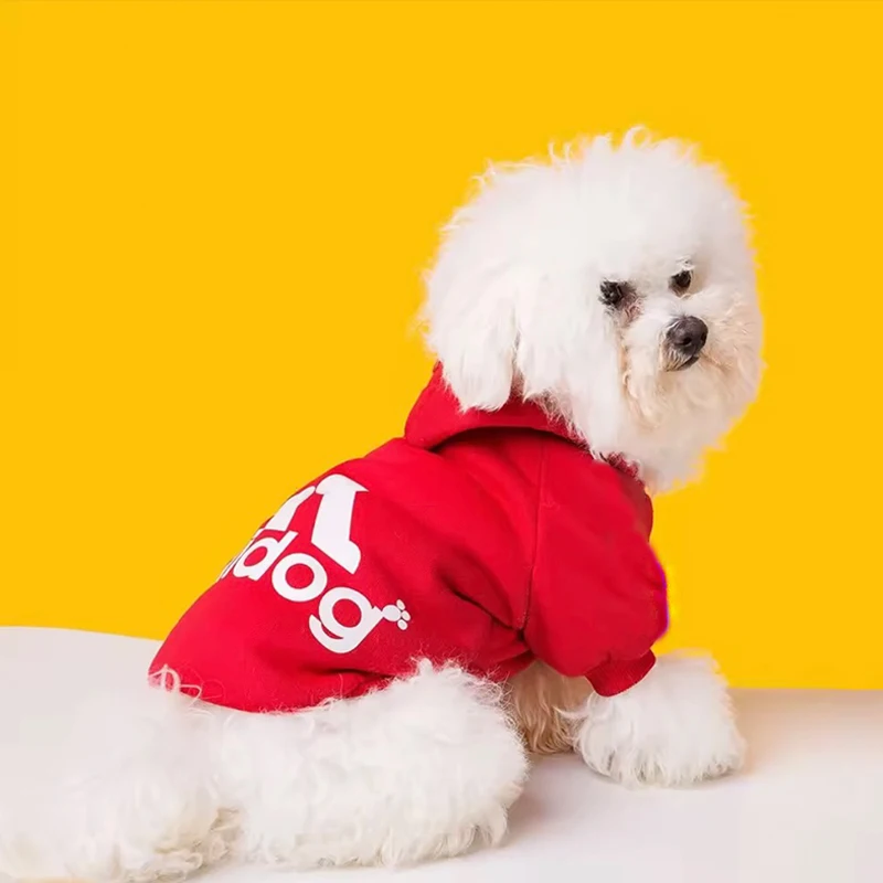 Sudaderas con capucha para mascotas, ropa Adidog para perros pequeños, chaqueta para cachorros, sudadera, abrigo, disfraz de Labrador, ropa para mantener el calor en otoño e invierno
