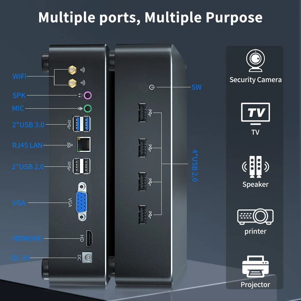 MSECORE MQ8 Intel i9-11900H Mini PC Windows 11 Gaming Desktop Computer Portable PC Office HTPC Barebone System NVME 4K WIFI6
