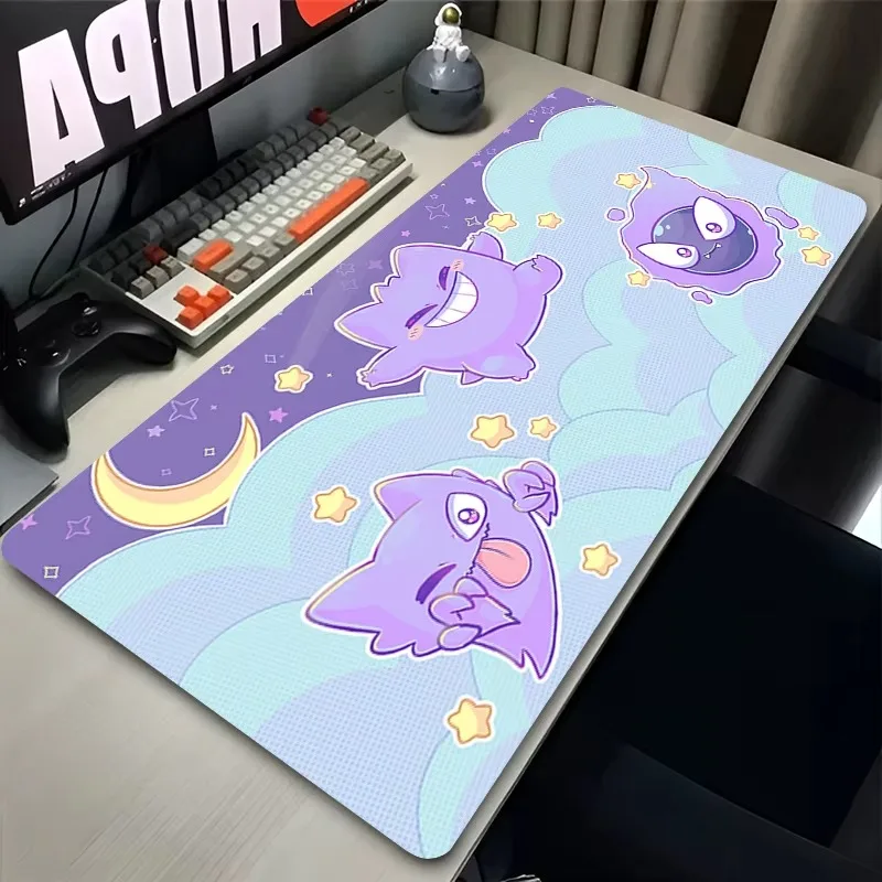 パープル日本アニメマウスパッド PC クール P-ポケモンゲーマーキャビネットキーボードラグ XXL G-gengar 拡張デスクマットラップトップかわいいマウスパッド