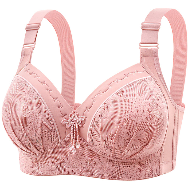 Nova renda impressa oversized roupa interior de amamentação das mulheres grávidas confortável sem anel de aço reunindo sutiã anti flacidez