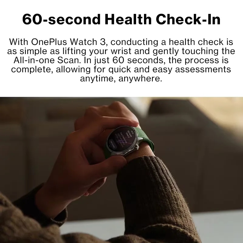 Globale Version OnePlus Watch 3 Smart Watch 1,50 Zoll LTPO AMOLED Display Snapdragon W5 Prozessor Dual Frequency GPS Wear OS