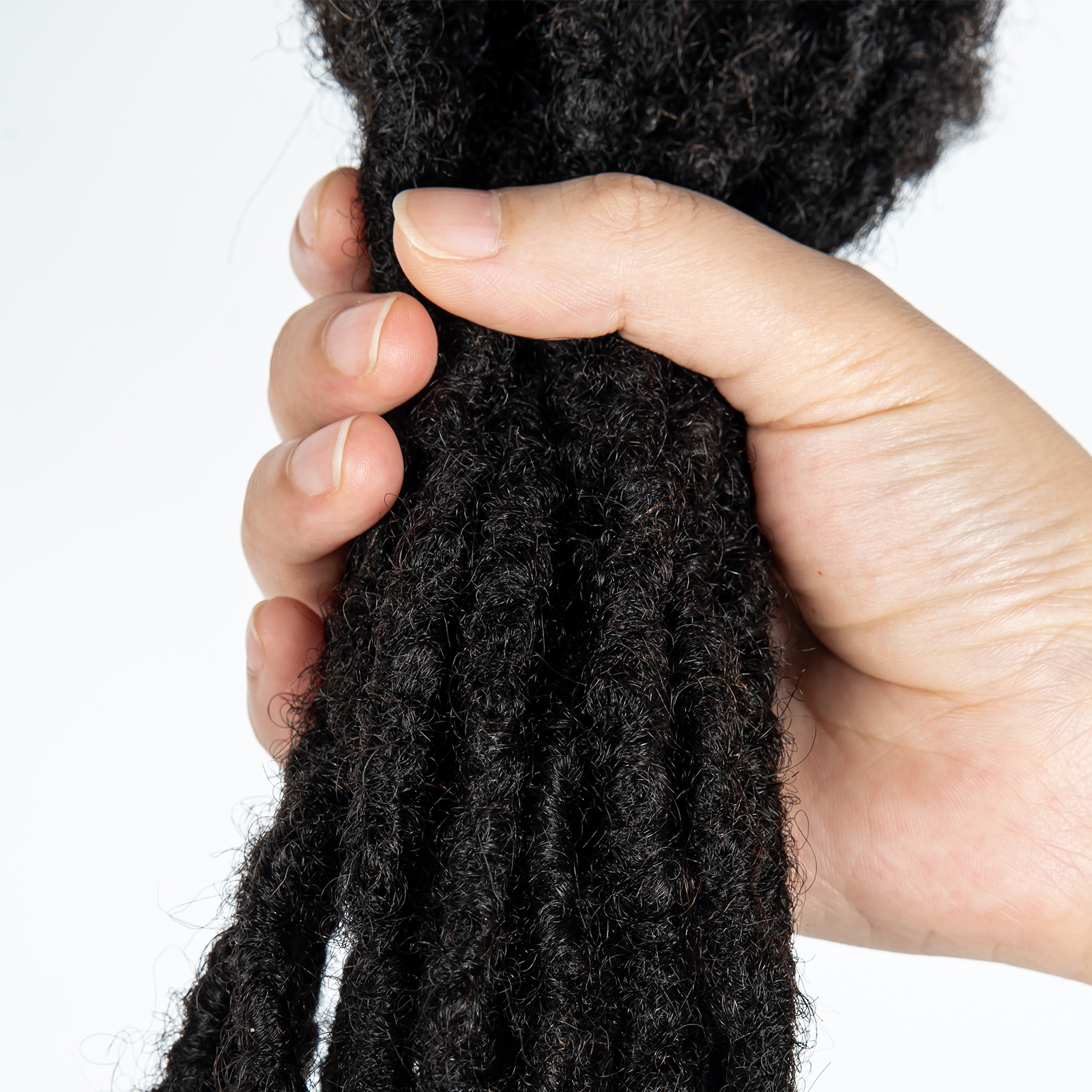 Loc Extension Echthaar, 0,6 cm Breite, 20,3 cm, 50 Stränge, handgefertigt, Dreadlock-Inter-Extension, Echthaar für Damen/Herren/Kinder