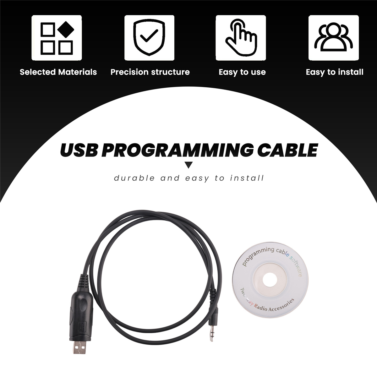 3.5mm USB Programming Cable OPC-478U ICOM IC-F11 IC-F11S IC-2200H IC-2720H